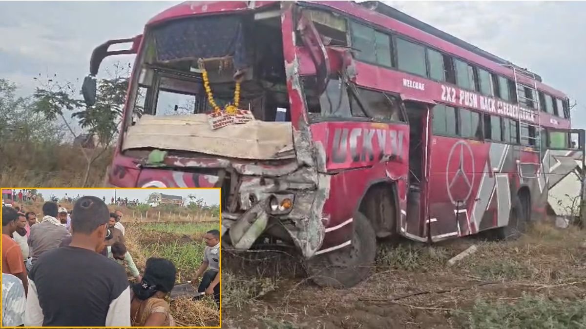 NH-30 पर भीषण टक्कर, तेज रफ्तार बस खेत में घुसी, 15 से ज्यादा यात्री घायल