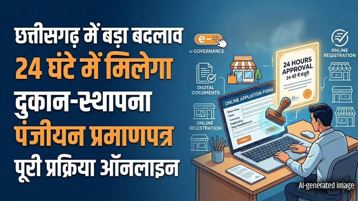 छत्तीसगढ़ में कारोबारियों को बड़ी राहत, अब 24 घंटे में मिलेगा दुकान और प्रतिष्ठान पंजीयन प्रमाणपत्र