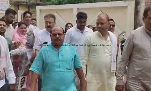 रामगोपाल अग्रवाल की गिरफ्तारी के विरोध में धमतरी में कांग्रेस का प्रदर्शन