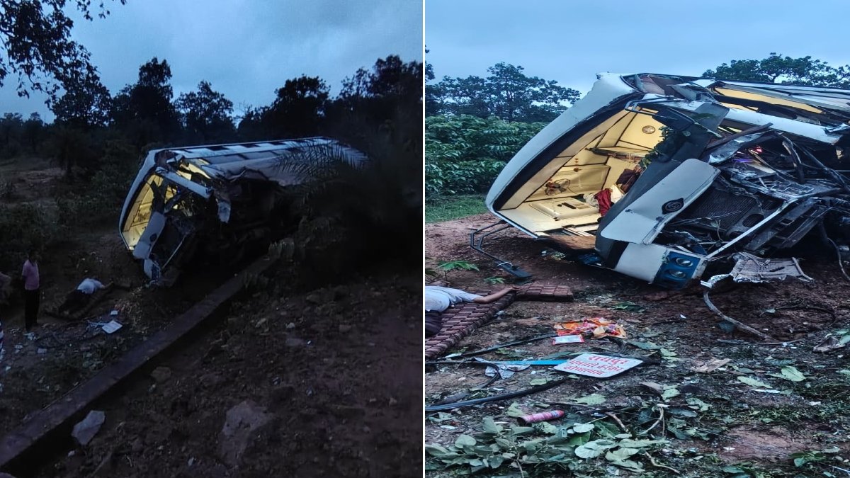 Accident: दंतेवाड़ा में तड़के बड़ा सड़क हादसा, महेंद्रा ट्रेवल्स की बस पलटी, 10 से 12 यात्री घायल