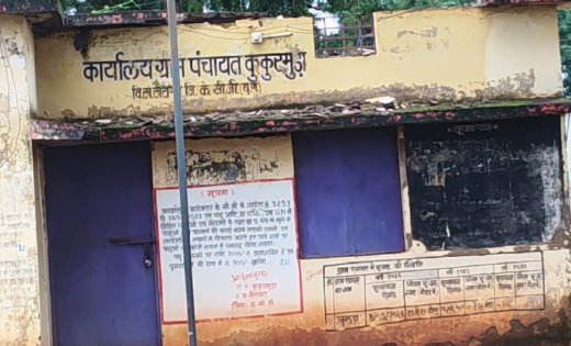 छत का एक हिस्सा गिरते ही बाहर भागे सरपंच-सचिव… कुछ ही पलों में ढह गया पूरा पंचायत भवन