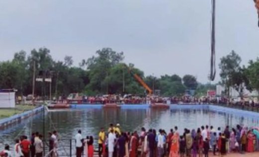गणेश उत्सव से पहले रायपुर में बढ़ी चिंता, सबसे बड़े विसर्जन कुंड का काम धीमा होने पर निगम सख्त