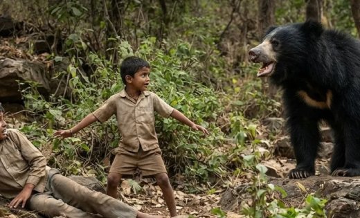 गुफा देखने निकले दो भाइयों पर भालू ने किया हमला, छोटे भाई को बचाने 10 साल के मुकेश ने दिखाई हिम्मत