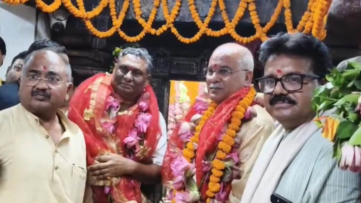 मां महामाया के दर्शन के बाद भूपेश बघेल ने सरकार को घेरा, भर्ती से लेकर महंगाई तक उठाए सवाल